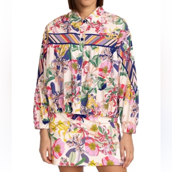 JOHNNY WAS BEE ACTIVE LIGHTWEIGHT BOMBER JACKET SIZE MEDIUM NWT RETAIL $340. - Picture 6 of 15